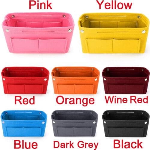 2021 New Make Up Organizer Felt Insert Bag For Handbag Travel Inner Purse Portable Cosmetic Bags Fit Various Brand Bags Tote