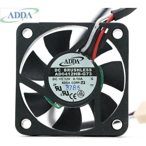 New original FOR ADDA AD0412HB-G73 12V 0.10A 4CM 4010 ultra-quiet mini cooling fan 4.95 CFM 4200rpm