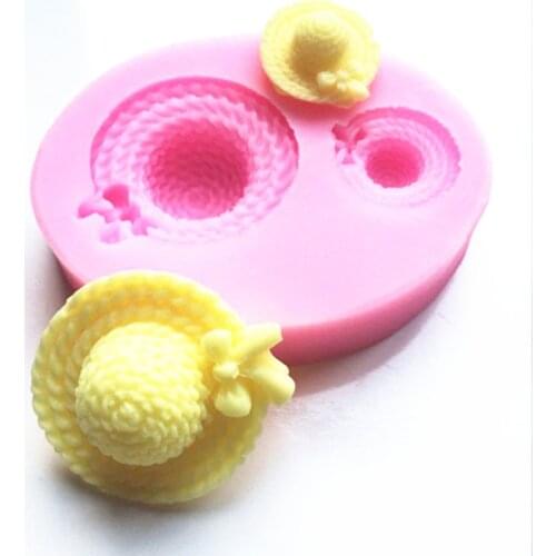 P505 DIY candy cake decoration sun hat silicone mould candy chocolate mold baking tool