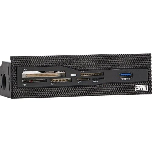 Pc 5.25" Bay Mesh All In one USB Front Panel CF/XD/MS/M2/SD/TF Internal USB 2 .0 Card Reader USB Flash Memory,1 USB 3.0 Port