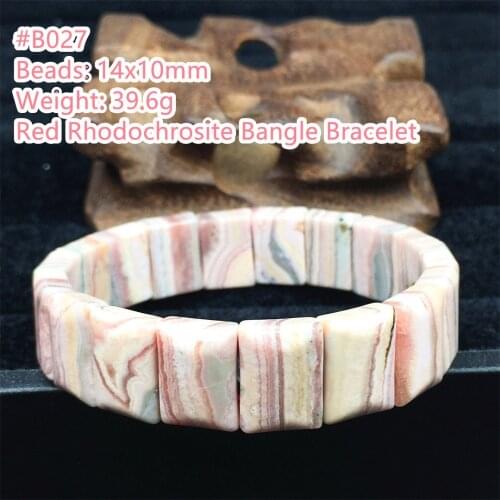 Top Natural Red Rhodochrosite Bracelet Jewelry For Women Lady Men Wealth Healing Luck Beads Stone Gemstone Stretch Bangle AAAAAA