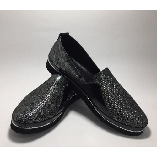 Women Genuine Leather Casual Shoes Black Spring Summer Fashion Lightweight and Comfortable Design Breathable Flat Shoes