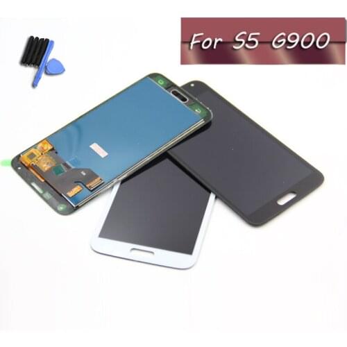 LCD Screen Replacement For Galaxy S5 G900 G900F LCD Display Touch Screen Digitizer+tool