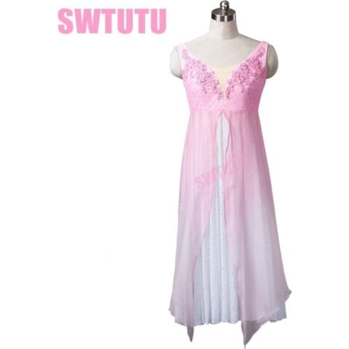 Pink Le Corsaire YAGP Professional Romance Ballerina Long Ballet Tutu Dress Skirts For Women BT9064