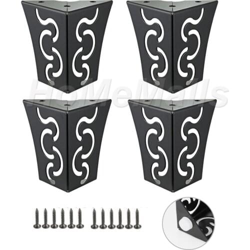 1/2/4 Pieces of Modern Furniture Sofa Legs Table Legs Sofa Coffee Table Cabinets Metal Furniture Legs with Mounting Screws