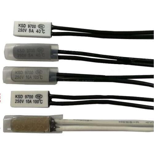10pc KSD9700 45~150 Degree Temperature Control Switch Temperature Controller Thermal Protector N/C 5A/250V