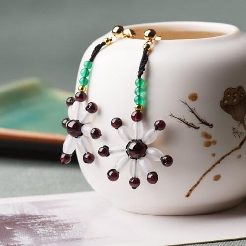 Women ethnic earrings fashion handmade tibetan moutan new beded earrings green,new vintage thailand copper dangle earrings