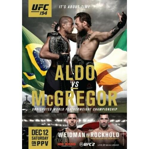 194 McGregor vs Aldo - Weidman vs Rockhold Art print Silk poster Home Wall Decor
