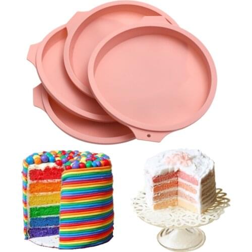2/3/4 Pcs Set Silicone Layered Cake Round Mold Kitchen Bakeware DIY Desserts Mousse Cake Moulds Baking Pan Tool Cooking Forms