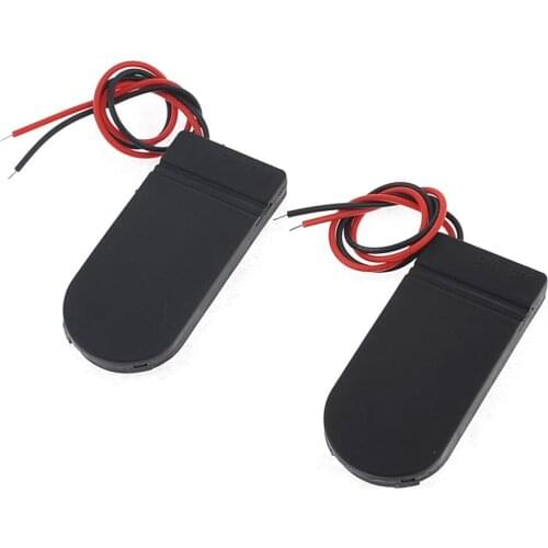 2Pcs 2 x 2032 Coin Cell Battery Holder 6V Output w On/Off Switch