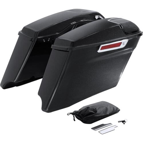 Motorcycle 4" Painted Extended Saddlebag For Harley Touring CVO Road King Street Glide Electra Glide 2014-2020
