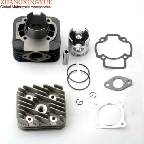 70cc Big Bore Cylinder Kit & Piston Kit & Cylinder Gasket for Piaggio Typhoon 50 Sfera NSLRST 50 NRG mc2 Extreme 50cc AC 47mm