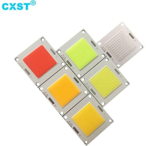 5pcs/lot CXST 12V COB LED Bulb 50W 40-120lm/w 40*40*2.0mm Green Blue Red Amber Cool White Warm White From Factory