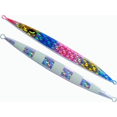 5PCS Fishing Lure Metal Jig Deep Sea Jigging Jigbait Slice Lure Spoon Treble Hook Spinner Baits 150g 200g 250g 300g