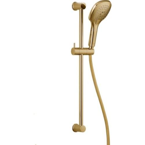 Abs plastic Gold Plated three functions Handheld Shower sliding bar Hand Shower Head with gold holder and shower hose BT77