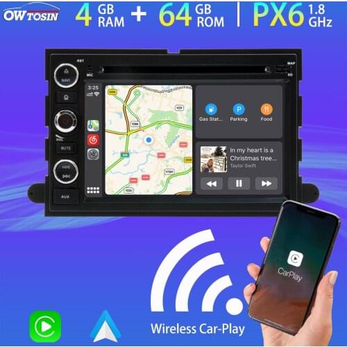 Android 10 Car DVD Multimedia Player For FORD Focus 500 F150 Fusion Taurus Escape Expedition Edge PX6 4G+64G GPS Navi Radio IPS