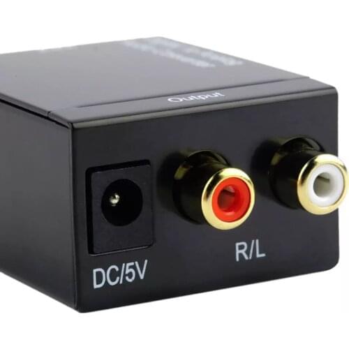 Digital Adaptador Optic Coaxial RCA Toslink Signal to Analog Audio Converter Adapter Cable 20 sets/lot fast shipment