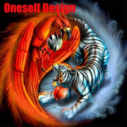 DIY 5D Diamond Painting Full Square Toger And eagle Diamond Mosaic Sale 5D Diamond Embroidery Full Set Diamond Mosaic Sale