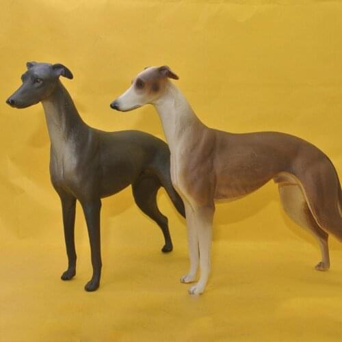 20cm Simulation Greyhound Animal PVC Model Action Figure Figurine Kids Toy Decor