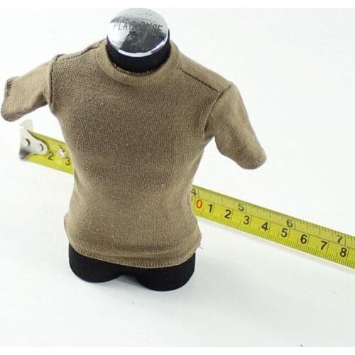 1/6 Scale Mens Brown Short Sleeves T Shirt Model for 12'' Male Figures Bodies Accessories