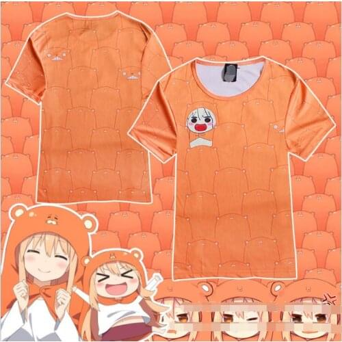 Hot Anime Himouto! Umaru-chan cosplay Doma Umaru cos summer cute sweet short sleeve Tshirt Doma Umaru Cartoon printing shirt