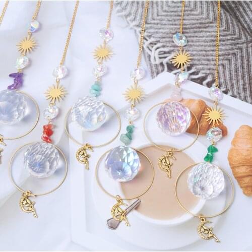 Chandelier Suncatchers Prisms Crystal Cascade Glass Rainbow Maker Chakra Hanging Suncatcher Window Sun Catcher Feng Shui Pendant