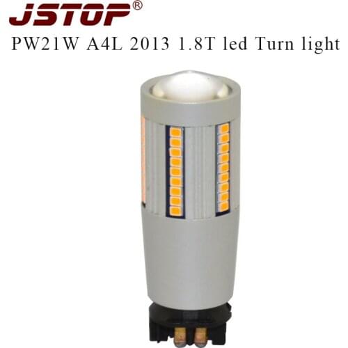 JSTOP A4L 2013 1.8T led car turn lights 12-24V canubs pw24w light 100%No error No Hyper Flash yellow led front Rear Turn Signal