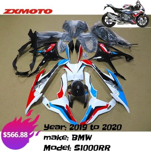 ZXMOTO Motorcycle Body Parts Fender Bodywork Full Fairing Kit For 2019 2020 2021 BMW S1000RR 19 20 21 Double R Red Blue Silver