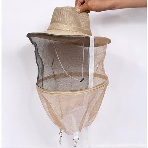 Beekeeping Beekeeper Cowboy Hat Mosquito Bee Insect Protective Head Net Veil Face Protector Cap Comfortable Design Anti Bee Hat
