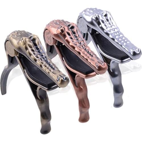 Crocodile Metal Classic Guitar Folk Acoustic Electric Tuner Quick Change Trigger Guitar Capo Key Clamp