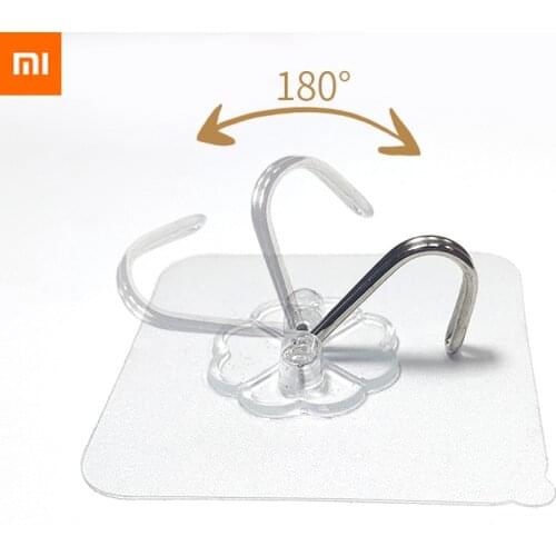 5pcs xiaomi Hooks strong viscose wall-mounted load-bearing suction cup kitchen stickers seamless hook free punching hook