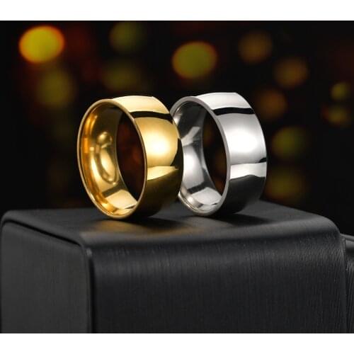 Hot Sale Stainless Steel Smooth Couple Rings Simple 2-8MM Women Men Lovers Wedding Jewelry Engagement Party Fashion Gifts