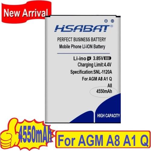 Top Brand 100% New 4550mAh Battery for AGM A8 A1 Q SE for Mann ZUG 5S ZUG5S ZUG5SQ ZUG 5SQ Batteries + free gfit