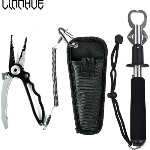 Multifunctional Portable Fishing Pliers Aluminum AlloyNew Design Hooks Remover Cut Line Split Lure Rings Fishing Holder Tackle