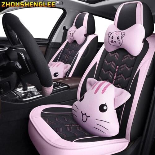 ZHOUSHENGLEE flax car sear covers for kia ceed kia rio 3 spectra kia sportage 2018 picanto cerato rio k2 Auto accessories Car