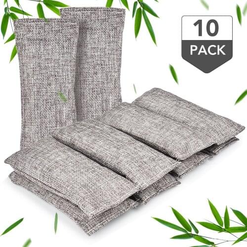 10pcs New Bamboo Charcoal Bag Air Purifying Bags Natural Air Purifier Deodorant Bags for Household Home Air Freshener