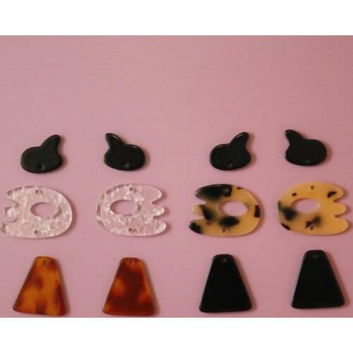 Non-mainstream Brand Designer Celebrity Style Abstract Modeling Earrings Accessories Set DIY Ornament Resin Accessories