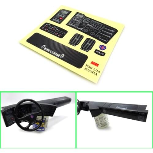Dashboard Sticker Decoration for 1/14 Tamiya RC Truck Trailer Tipper Scania R730 620 470 Car Diy Parts