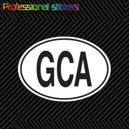 GCA Guatemala Country Code Oval Sticker Decal Self Adhesive Guatemalan Euro Stickers for Motos, Cars, Laptops, Phone