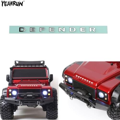 YEAHRUN 1/8 1/10 Scale RC Car Logo Sticker For Traxxas TRX-4 Defender D90 D110 RC4WD Metal Adhesives Decals DIY Decoration Parts