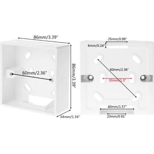 86*86mm Wall Mounted Junction Box for Thermostat Temperature Controller Box Case qiang