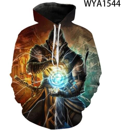 New Fashion Style Mortal Kombat 3D Print Hoodies Men Women Children Streetwear Sweatshirts Cool Boy Girl Game MK Pullover