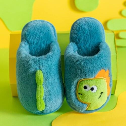 Toddler Children Home Shoes Kids Baby Warm Shoes Boys Girls Cartoon Dinosaur Soft-Soled Slippers pantoufle enfant fille animaux