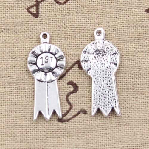 10pcs Charms 1st Medal Award 27x12mm Antique Tibetan Pendant Findings Accessories DIY Vintage Choker Handmade Jewelry