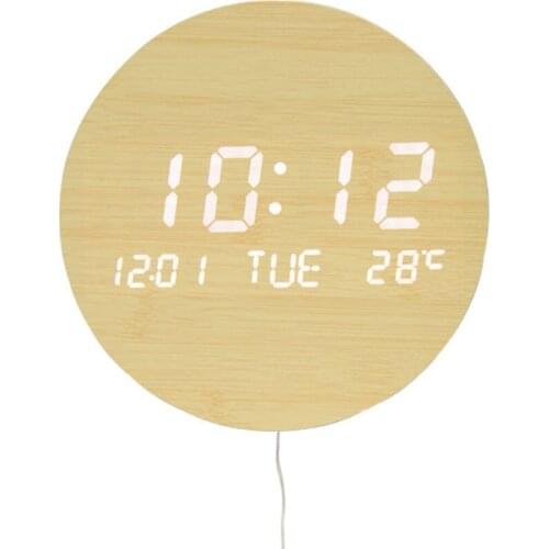 Hot Living Room Digital Wall Clock Home Decoration Bedroom Silent Electronic Led Wall Clock Modern Design Nordic Wall Watch Gift