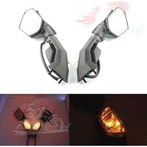 Motorcycle Turning Light Rear Side View Rearview Mirror For KAWASAKI ZX10R 2004-2010 05 06 07 08 09 & ZX6R 2005-2008 11