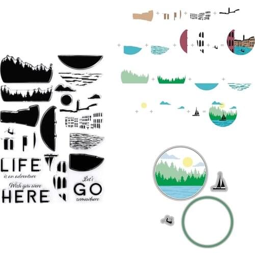 Clear Stamps And Cutting Dies Lets Go Life Here For DIY Scrapbook Photo Album Craft Card 2021 New