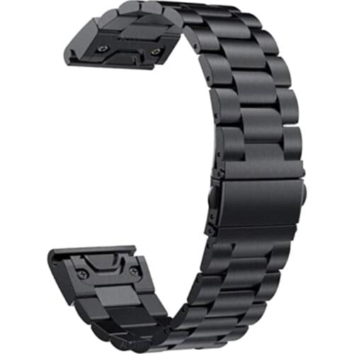 Uclio for Garmin Fenix 5/6S/5X/6 Plus Watch Band Strap Watch Quick Release Stainless Steel Wrist Band Strap-Black
