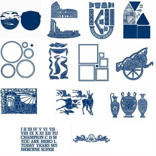 Roman Numbers Vase Circle Metal Cutting Dies DIY Crafts Card Album Embossing Template Stencil Scrapbooking New Dies For 2019