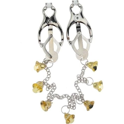 Sex Toys Sexy Nipple Clip Butterfly Nipple Clip Metal Nipple Clip Horn Bell Nipple Clamps